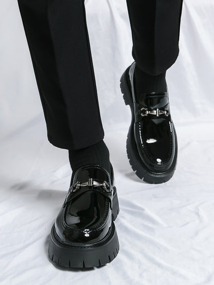 New Men\ British Style Formal Business Casual Lightweight Commuting Leather Shoes Black