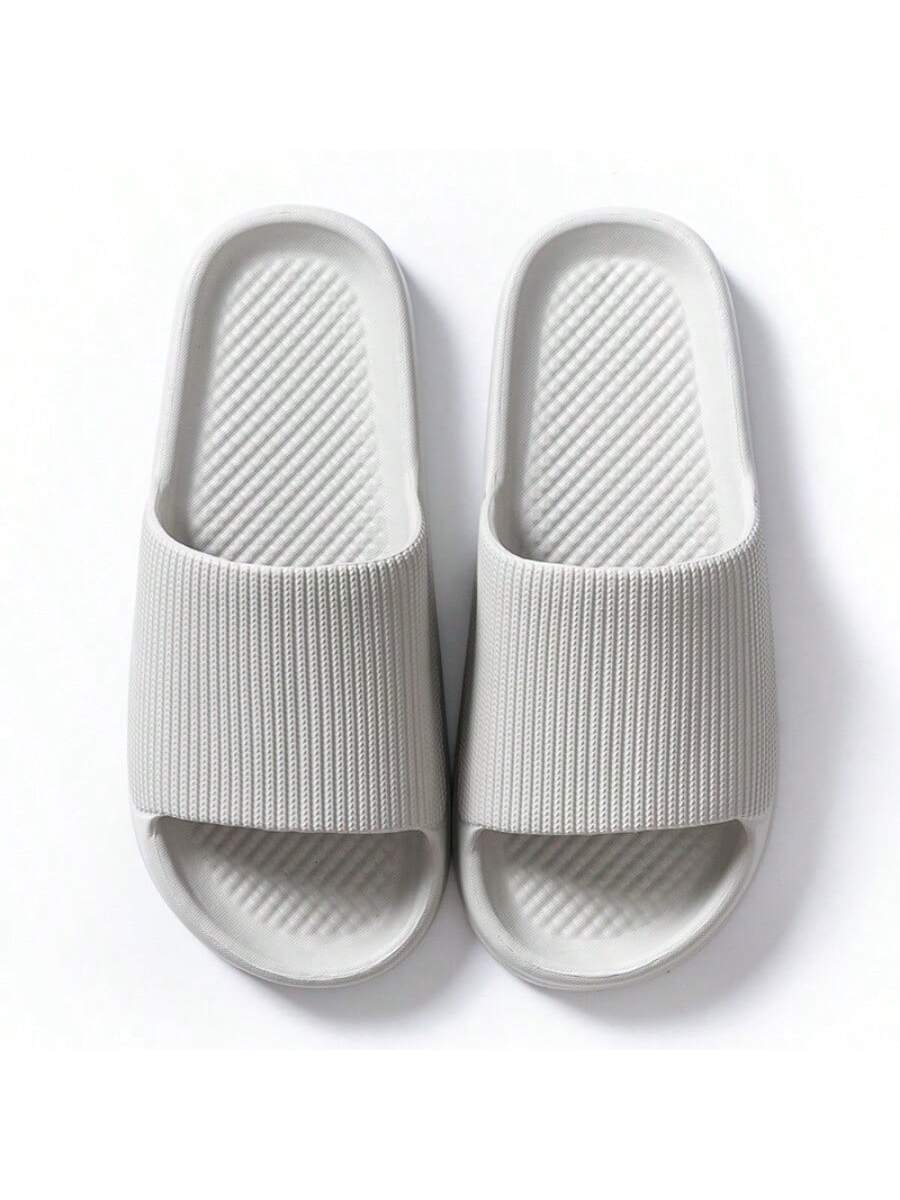 Indoor Anti-Odor Eva Slippers For Women/Men, Breathable, Non-Slip, Waterproof, Use For Home/Bathroom/Shower Grey
