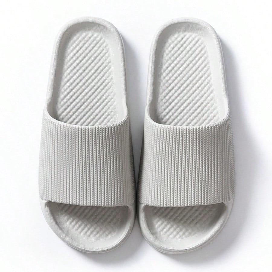 Indoor Anti-Odor Eva Slippers For Women/Men, Breathable, Non-Slip, Waterproof, Use For Home/Bathroom/Shower Grey