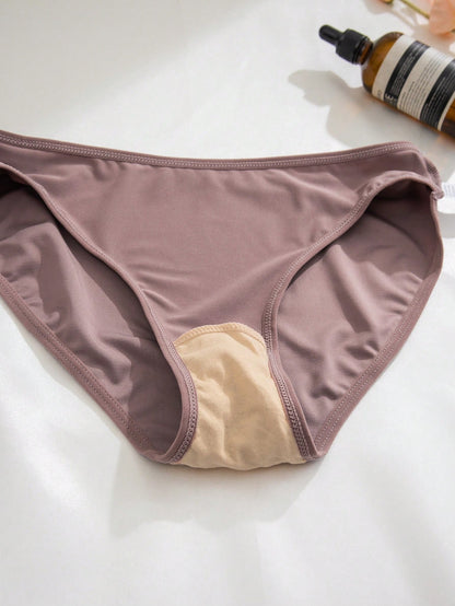 5pcs Women's LOVE Solid Color Comfortable And Breathable Triangle Panties Set Multicolor