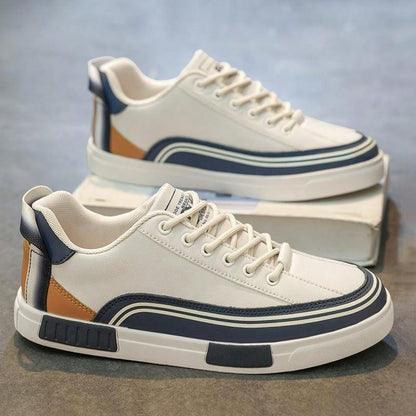 Men's Sport Shoes Summer New Leather Non-Slip Wear-Resistant Flat Comfortable Men's Skate Shoes Large Size 47 Outdoor Casual Men's Hiking Shoes Fashion Luxury Men's Flat Slip-On Sport Shoes Deodorizing Casual Leather Sport Men's Skateboard Shoes Beige