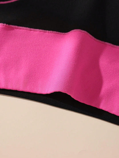 7pcs/Pack Comfortable & Soft High Waist Colorblock Brief Lingerie Multicolor
